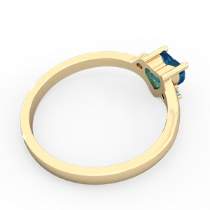 London Topaz Delicate Heart 14K Yellow Gold ring R0203