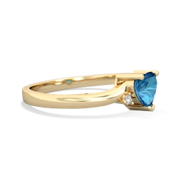 London Topaz Delicate Heart 14K Yellow Gold ring R0203