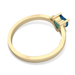 London Topaz Delicate Heart 14K Yellow Gold ring R0203