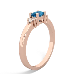 London Topaz Simply Elegant East-West 14K Rose Gold ring R2480