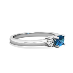 London Topaz Simply Elegant East-West 14K White Gold ring R2480