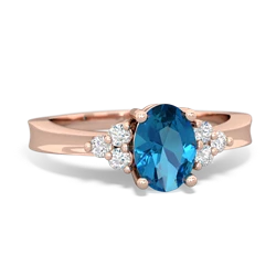 London Topaz Simply Elegant 14K Rose Gold ring R2113