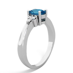 London Topaz Simply Elegant 14K White Gold ring R2113