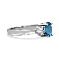 London Topaz Simply Elegant 14K White Gold ring R2113