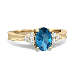 London Topaz Simply Elegant 14K Yellow Gold ring R2113