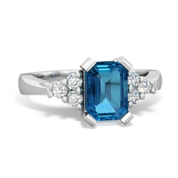 London Topaz Timeless Classic 14K White Gold ring R2591