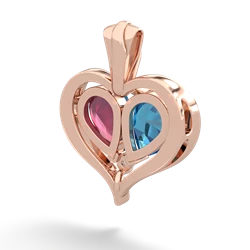 London Topaz Two Become One 14K Rose Gold pendant P5330