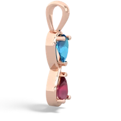 London Topaz Infinity 14K Rose Gold pendant P5050