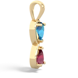 London Topaz Infinity 14K Yellow Gold pendant P5050