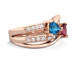 London Topaz Bowtie 14K Rose Gold ring R2360