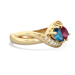 London Topaz Summer Winds 14K Yellow Gold ring R5342