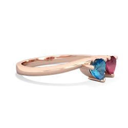 London Topaz Sweethearts 14K Rose Gold ring R5260