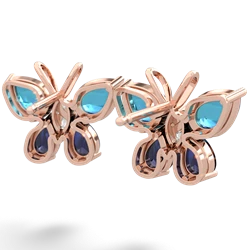 London Topaz Butterfly 14K Rose Gold earrings E2215