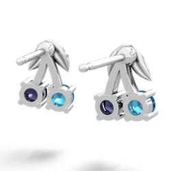 London Topaz Sweet Cherries 14K White Gold earrings E7001