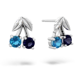 London Topaz Sweet Cherries 14K White Gold earrings E7001