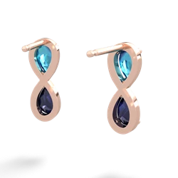 London Topaz Infinity 14K Rose Gold earrings E5050