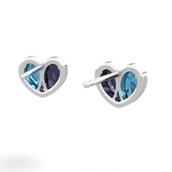 London Topaz 'Our Heart' 14K White Gold earrings E5072