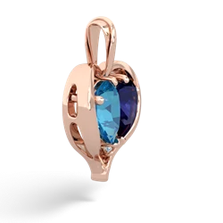 London Topaz Two Become One 14K Rose Gold pendant P5330