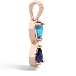 London Topaz Infinity 14K Rose Gold pendant P5050