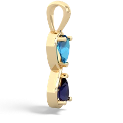 London Topaz Infinity 14K Yellow Gold pendant P5050