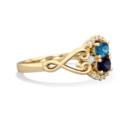 London Topaz Love Nest 14K Yellow Gold ring R5860