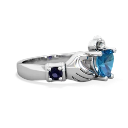 London Topaz Claddagh Keepsake 14K White Gold ring R5245