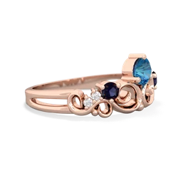 London Topaz Crown Keepsake 14K Rose Gold ring R5740