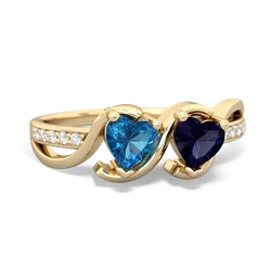 London Topaz Side By Side 14K Yellow Gold ring R3090