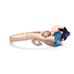 London Topaz Floral Elegance 14K Rose Gold ring R5790