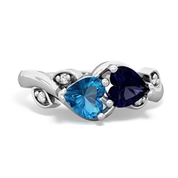 London Topaz Floral Elegance 14K White Gold ring R5790