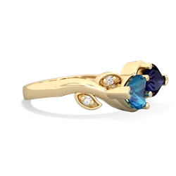 London Topaz Floral Elegance 14K Yellow Gold ring R5790