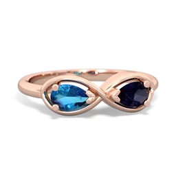 London Topaz Infinity 14K Rose Gold ring R5050