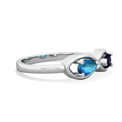 London Topaz Infinity 14K White Gold ring R5050