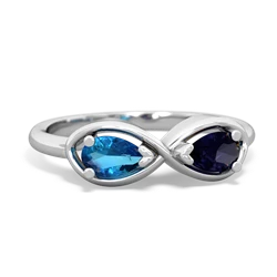 London Topaz Infinity 14K White Gold ring R5050