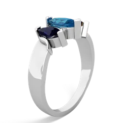 London Topaz Three Peeks 14K White Gold ring R2433