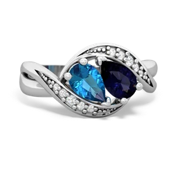 London Topaz Summer Winds 14K White Gold ring R5342