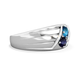 London Topaz Men's Streamline 14K White Gold ring R0460