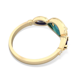 London Topaz Milgrain Marquise 14K Yellow Gold ring R5700