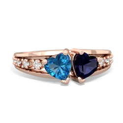 London Topaz Heart To Heart 14K Rose Gold ring R3342