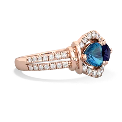 London Topaz Art-Deco Keepsake 14K Rose Gold ring R5630