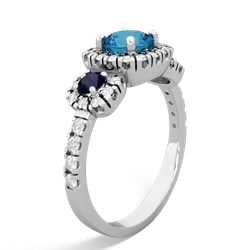 London Topaz Regal Halo 14K White Gold ring R5350