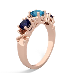 London Topaz Hugs And Kisses 14K Rose Gold ring R5016