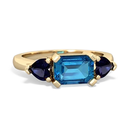 London Topaz Three Stone 14K Yellow Gold ring R5235