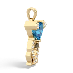 London Topaz Puppy Love 14K Yellow Gold pendant P5800