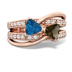 London Topaz Bowtie 14K Rose Gold ring R2360