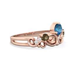 London Topaz Crown Keepsake 14K Rose Gold ring R5740