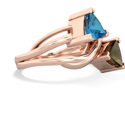 London Topaz Split Band Swirl 14K Rose Gold ring R2341