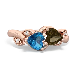 London Topaz Floral Elegance 14K Rose Gold ring R5790