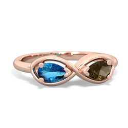 London Topaz Infinity 14K Rose Gold ring R5050