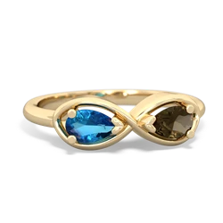 London Topaz Infinity 14K Yellow Gold ring R5050